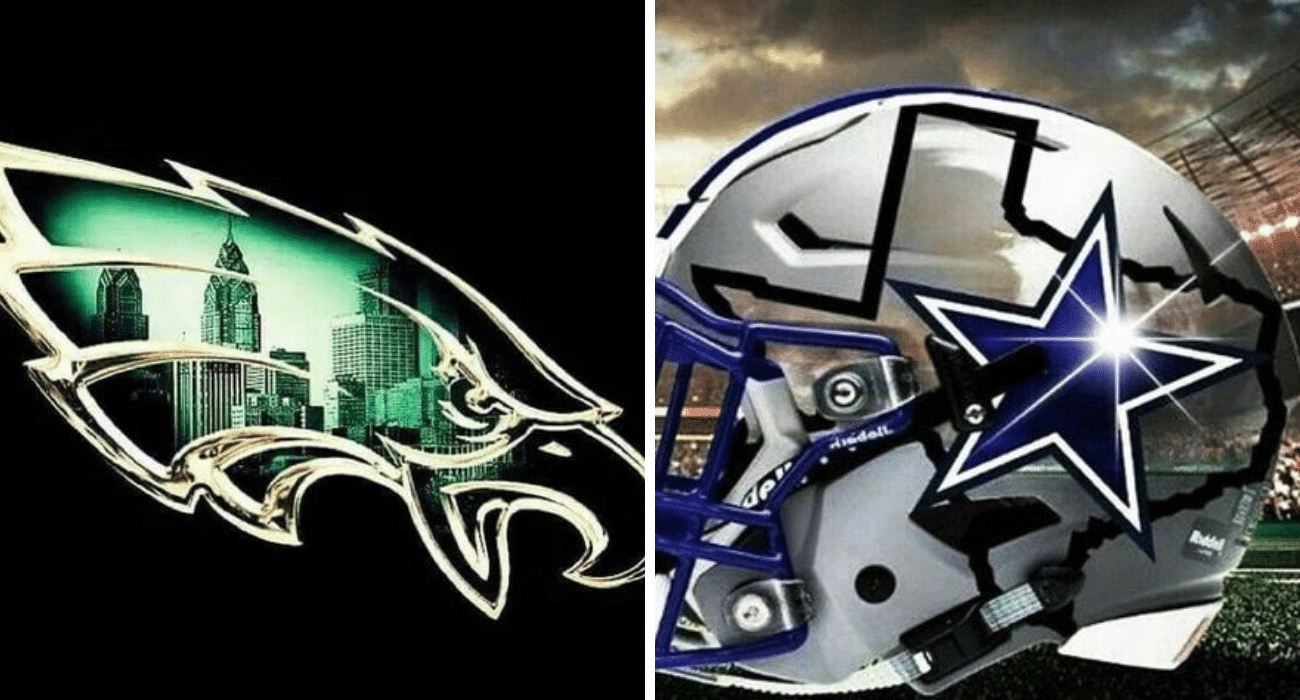 cowboys helmet eagles logo