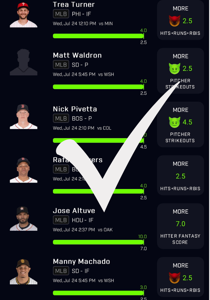 MLB Player Props for FLEX FRIDAY (7/26)! (updated underdog)